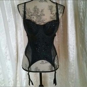 Victoria’s Secret black sequin corset